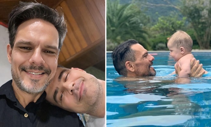 Carmo Dalla Vecchia e o ex-marido, Adriano Falcão