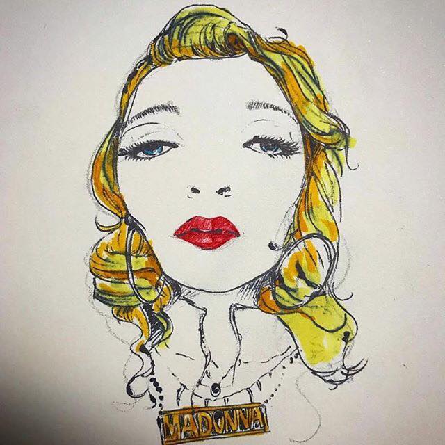 Madonna é desenhada pelos irmãos Os Gêmeos