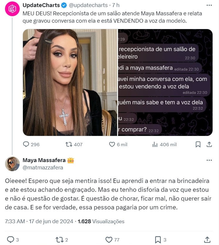 Maya Mazzafera voz venda