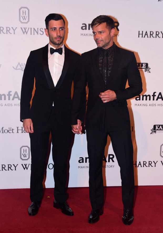 Ricky Martin e Jwan Yosef: assumem namoro no baile da amfAR